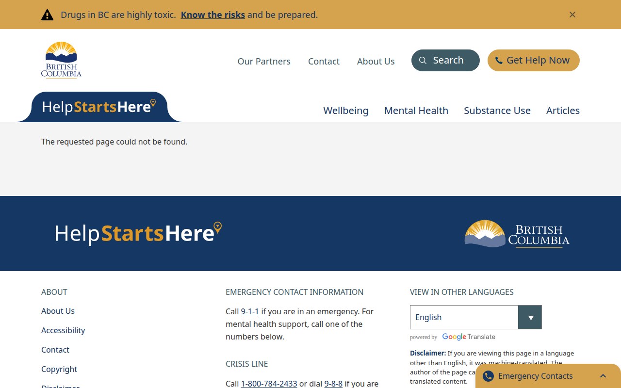 HelpStartsHere — find help page