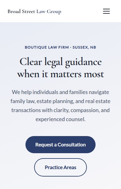 Broad Street Law Group — mobile homepage